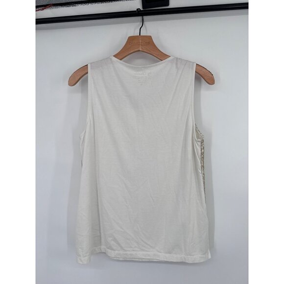 Chicos 1 gold lace  Overlay Tank Top Size medium sleeveless womens knit - Picture 8 of 8